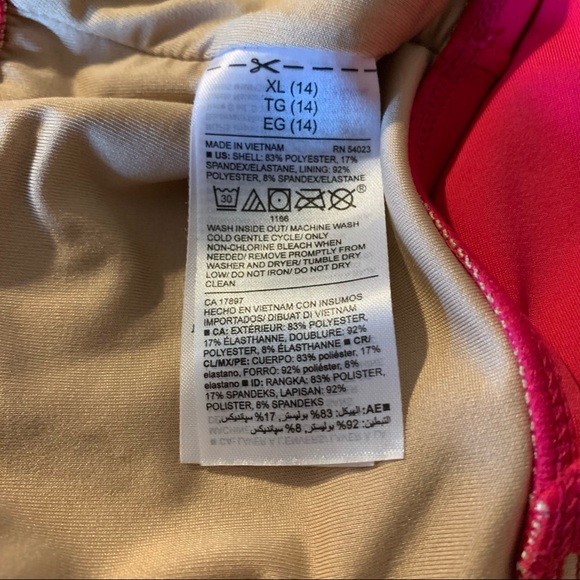 Old Navy Girls One Piece Swimsuit, Pink, Zebra Graphic, size XL - Picture 5 of 7